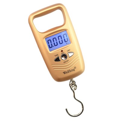 Gold Black Portable Electronic Hand Weighing Scale 50 kg